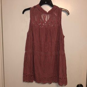 Pink lace blouse